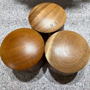 Three Wooden Storage Containers - Brown